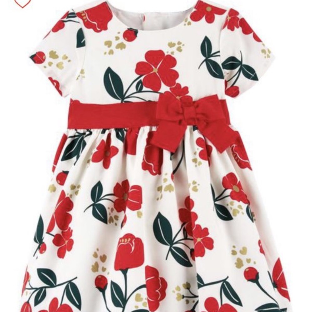 Red floral dress